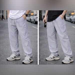 Manfinity Men’s Striped Drawstring Pants | Size L | Relaxed Fit | Streetwear